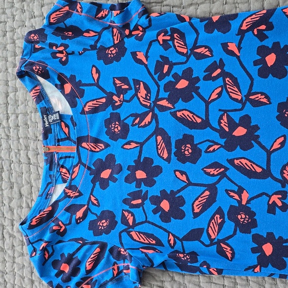 Hatley Dress - Turquoise with Coral Floral & Leaf Pattern - Picture 3 of 13